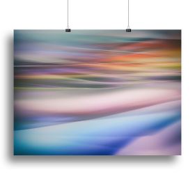Coloured Waves 2 Canvas Print or Poster (Type: Poster Print, size: 16" x 12" / 42cm x 30cm (approx))