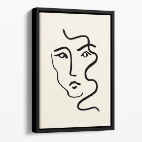 Portrait 01 Floating Framed Canvas (Color: Black, size: 12" x 8" / 30cm x 20cm (approx))