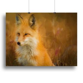 Fox Painting Canvas Print or Poster (Type: Poster Print, size: 28" x 20" / 70cm x 50cm (approx))
