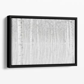 Trees Floating Framed Canvas (Color: Black, size: 40" x 26" / 100cm x 65cm (approx))