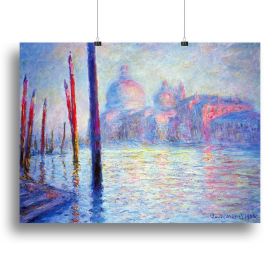 Canal Grand by Monet Canvas Print or Poster (Type: Standard Framed Canvas Print, size: 12" x 8" / 30cm x 20cm (approx))