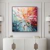 Hand Painted Oil Painting Original Colorful Oil Painting on Canvas Modern Textured Wall Art Abstract Leaves Art Decor Custom Gift Painting Living room