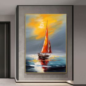 Hand Painted Oil Painting Abstract Portrait Wall Art Hand painted-Man Knife Oil Paintings On Canvas-Hand Made-For Home Decoration (Style: 01, size: 50x70cm)