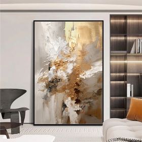 Handmade Oil Paintings On Canvas Wall Art Decoration Modern Abstract Gold Picture Living Room Hallway Luxurious Decorative Painting (Style: 01, size: 50x70cm)