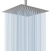 US Warehouse Stock 12 inch Square Water Saving Bathroom Top Rainfall Shower Head