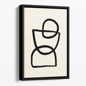 Shape 04 Floating Framed Canvas (Color: Black, size: 40" x 26" / 100cm x 65cm (approx))