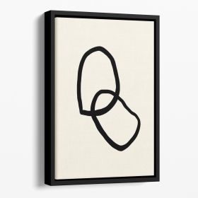 Shape 03 Floating Framed Canvas (Color: Black, size: 24" x 16" / 60cm x 40cm (approx))