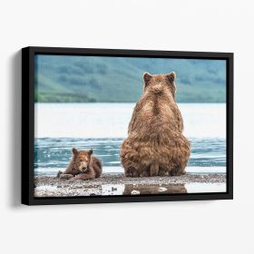 Opposites Floating Framed Canvas (Color: Black, size: 16" x 12" / 42cm x 30cm approx)