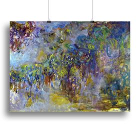 Wisteria 2 by Monet Canvas Print or Poster (Type: Standard Framed Canvas Print, size: 12" x 8" / 30cm x 20cm (approx))