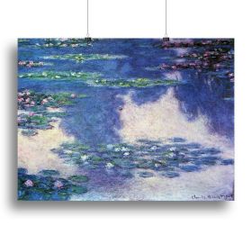 Water lilies water landscape 4 by Monet Canvas Print or Poster (Type: Standard Framed Canvas Print, size: 28" x 20" / 70cm x 50cm (approx))