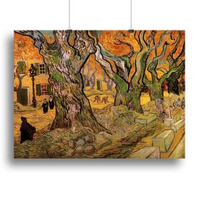 The Road Menders by Van Gogh Canvas Print or Poster (Type: Standard Framed Canvas Print, size: 12" x 8" / 30cm x 20cm (approx))