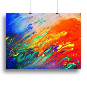 Colorful abstract acrylic painting Canvas Print or Poster (Type: Poster Print, size: 16" x 12" / 42cm x 30cm (approx))