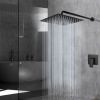 US Warehouse Stock 12 inch Square Water Saving Bathroom Top Rainfall Shower Head
