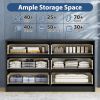6 Drawer Dresser for Bedroom, Wood Storage Cabinet With Metal Handles, Modern Closet Of Drawers for Living Room