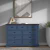 9 Drawer Dresser with Wooden Top, Tall Fabric Dresser & Chest of Drawers for Bedroom Closet Living Room